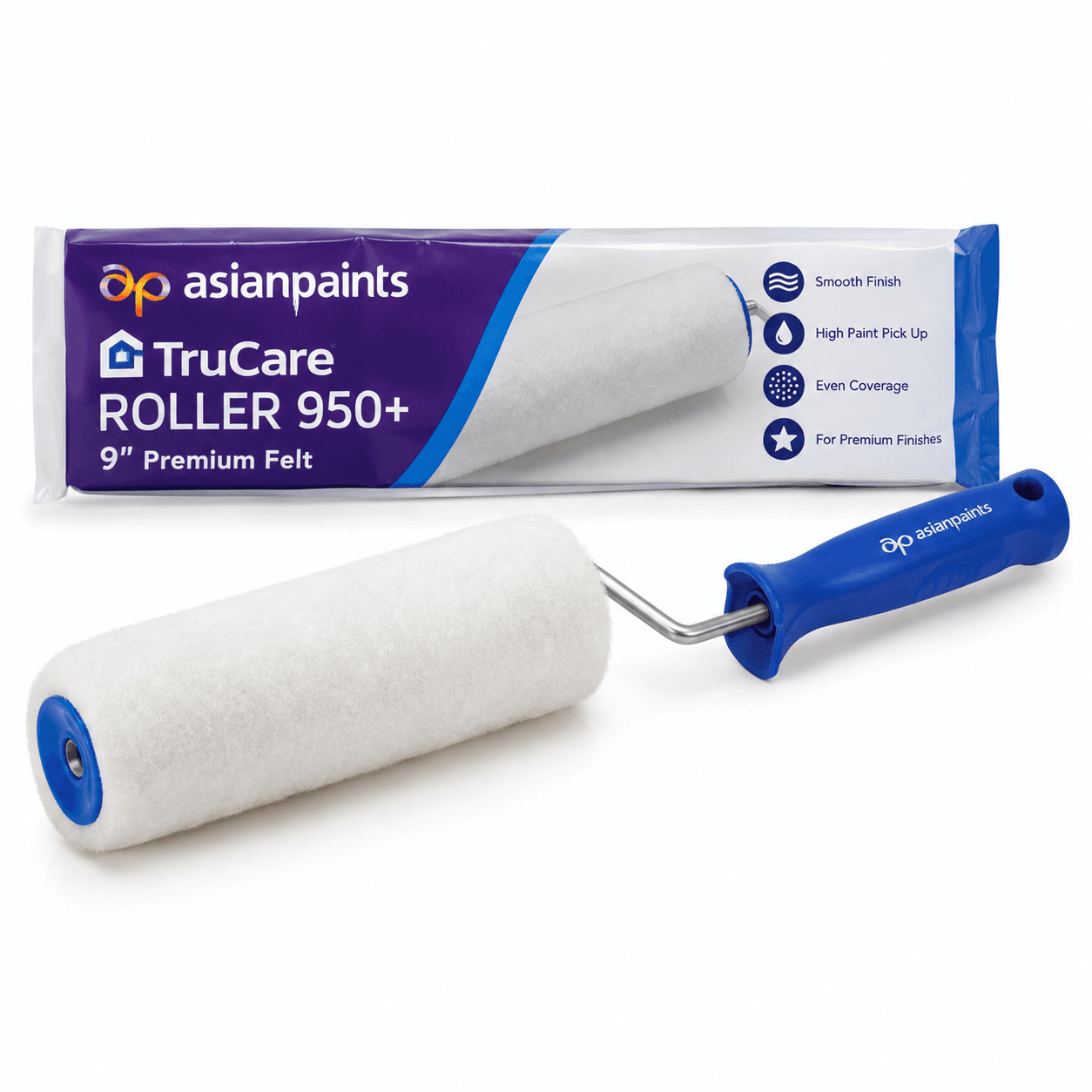 Asian Paints TruCare Roller 950+ - 9 Inch Premium Felt Roller